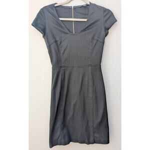 Banana Republic Women's Sheath Dress Short Sleeves Strech Black Size 0